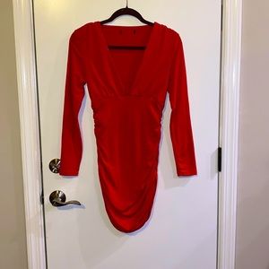 red cocktail dress